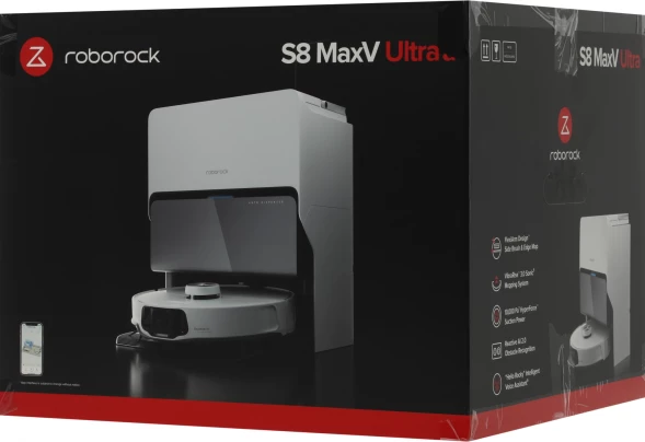Пылесос-робот Roborock S8 MaxV Ultra 60Вт белый