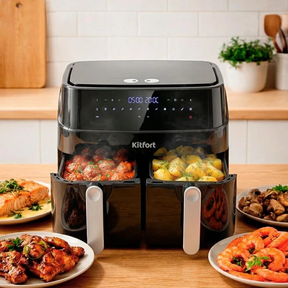 Аэрогриль Kitfort КТ-2250 9л 1750Вт черный