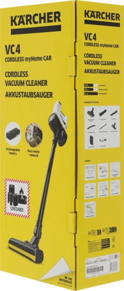 Пылесос ручной Karcher VC 4 Cordless myHome Car 140Вт белый/черный