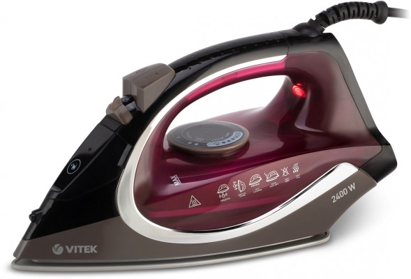 Утюг Vitek VT-8309 2400Вт бордовый/черный