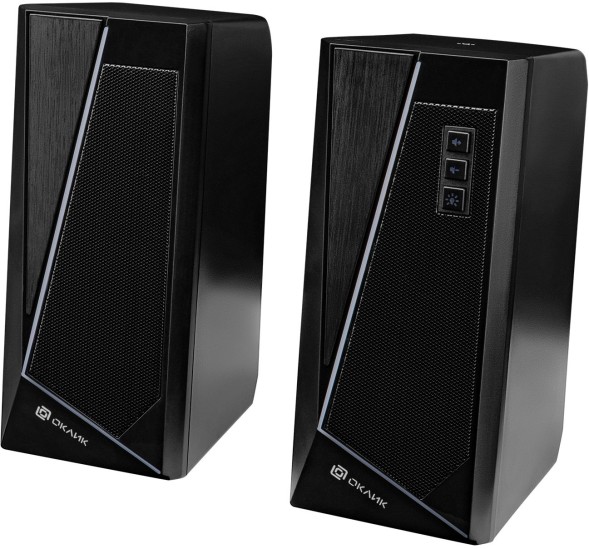 Колонки Оклик OK-125 2.0 черный 12Вт