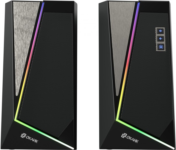 Колонки Оклик OK-125 2.0 черный 12Вт