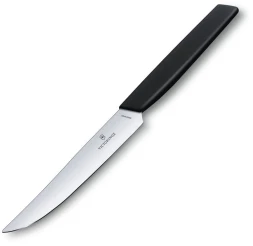 Нож кухонный Victorinox Swiss Modern (6.9003.12) стальной столовый для стейка лезв.120мм прямая заточка черный