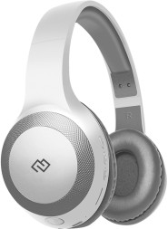 Гарнитура накладные Digma BT-15 белый/серый беспроводные bluetooth оголовье (BT-15W)