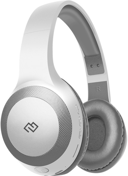 Гарнитура накладные Digma BT-15 белый/серый беспроводные bluetooth оголовье (BT-15W)
