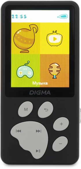 Плеер Hi-Fi Flash Digma S5 8Gb черный/серый/2.4&amp;quot;/FM/microSD/microSDHC