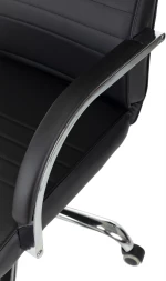 Кресло руководителя Бюрократ T-8010SL черный эко.кожа крестов. металл хром