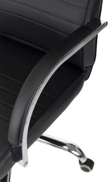 Кресло руководителя Бюрократ T-8010SL черный эко.кожа крестов. металл хром