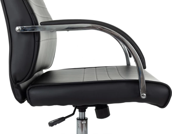 Кресло руководителя Бюрократ T-8010SL черный эко.кожа крестов. металл хром