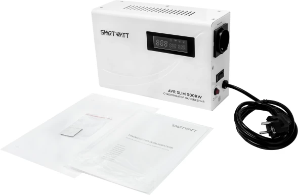 Стабилизатор напряжения Smartwatt AVR Slim 500RW 500ВА белый