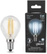 Лампа филам. Gauss Filament 5Вт цок.:E14 свеча 220B св.свеч.бел.нейт. (упак.:10шт) (105801205)