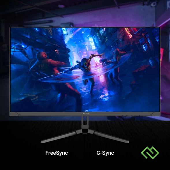 Монитор Digma 23.8&amp;quot; Overdrive 24P410F черный IPS LED 2ms 16:9 HDMI матовая 300cd 178гр/178гр 1920x1080 200Hz G-Sync FreeSync DP FHD USB 2.8кг