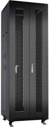 Шкаф серверный Cabeus (ND-05C-42U60/120-BK) напольный 42U 800x1200мм пер.дв.перфор.2ств. задн.дв.перфор.2-хст. 800кг черный 1100мм 114кг 220град. 2055мм IP20 сталь