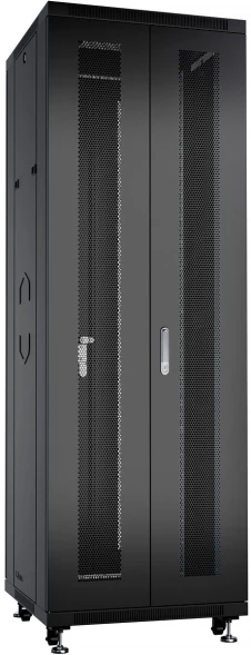 Шкаф серверный Cabeus (ND-05C-42U60/120-BK) напольный 42U 800x1200мм пер.дв.перфор.2ств. задн.дв.перфор.2-хст. 800кг черный 1100мм 114кг 220град. 2055мм IP20 сталь