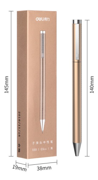 Ручка гелев. автоматическая Deli S99 ассорти d=0.5мм черн. черн. (1шт)