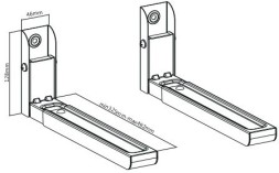 Кронштейн для СВЧ Ultramounts UM888W белый макс.30кг настенный фиксированный