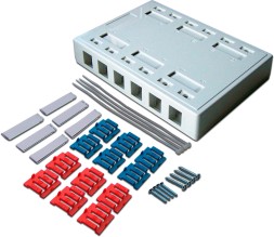Коробка Lanmaster LAN-MB-12K-WH настенная 170x120x30.5мм крышка Keystone