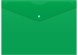 Конверт на кнопке Бюрократ -PK803ANGRN A4 непрозрачный пластик 0.18мм зеленый