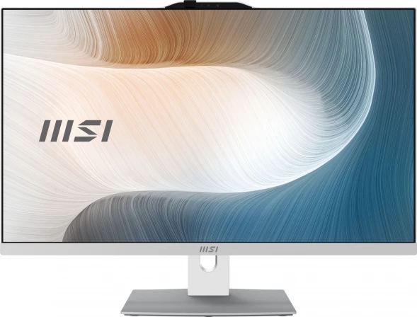 Моноблок MSI Modern AM272P 1M-676XRU 27&amp;quot; Full HD Core 3 100U (1.2) 16Gb SSD512Gb Graphics без ОС GbitEth WiFi BT 120W клавиатура мышь Cam белый 1920x1080