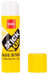 Клей-карандаш Deli Stick UP EA20010 8гр корп.желтый ПВП дисплей картонный усиленный