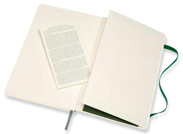 Блокнот Moleskine CLASSIC SOFT QP616K15 Large 130х210мм 192стр. линейка мягкая обложка зеленый