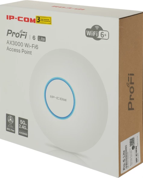 Точка доступа IP-Com Pro-6-Lite AX3000 10/100/1000BASE-TX/Wi-Fi белый