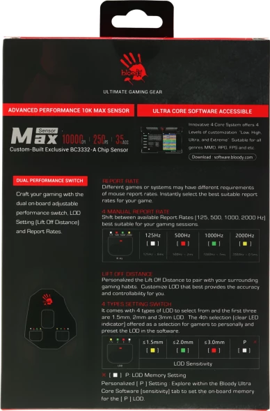 Мышь A4Tech Bloody W70 Max Punk желтый/черный оптическая (10000dpi) USB (11but)