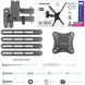 Кронштейн для телевизора Kromax CORBEL-7 черный 22&amp;quot;-65&amp;quot; макс.30кг настенный поворот и наклон