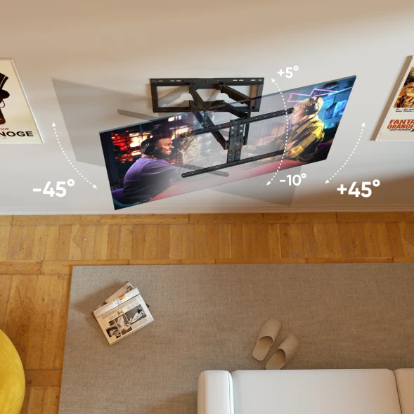 Кронштейн для телевизора Onkron SM6L черный 32&amp;quot;-90&amp;quot; макс.50кг настенный поворот и наклон
