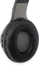 Гарнитура накладные Digma BT-15 черный/серый беспроводные bluetooth оголовье (BT-15BG)