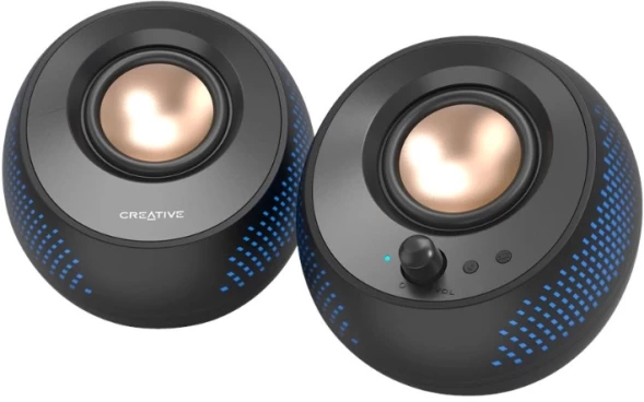 Колонки Creative Pebble X 2.0 черный 30Вт BT портативные
