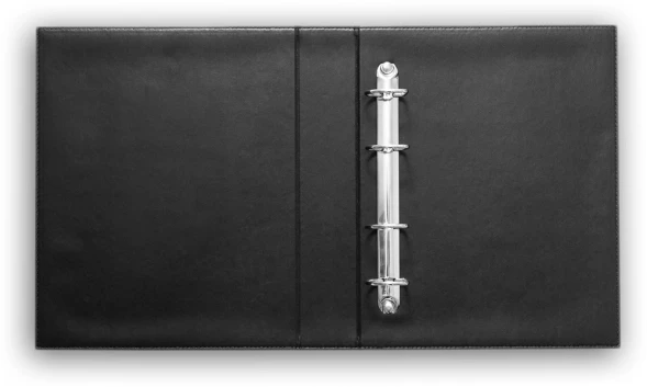 Папка на 4-х D-кольцах Silwerhof Create верт. ПВХ 0.6мм черный