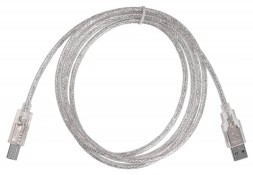 Кабель Buro USB A(m) USB B(m) 1.8м (USB2.0-AM/BM-Trans) прозрачный