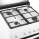 Плита газовая Darina 1B1 GM 441 018 W 4 конфорки стеклянная крышка чугунные решётки