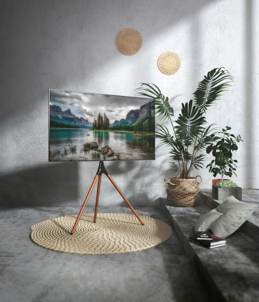 Подставка для телевизора Cactus CS-ST1246BKWN черный/орех 45&amp;quot;-65&amp;quot; макс.32кг напольный