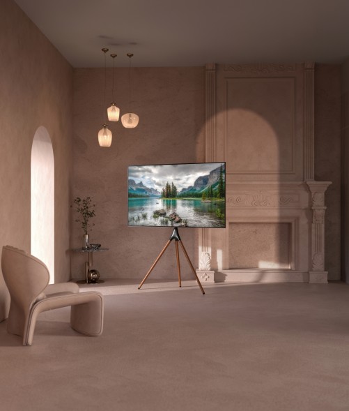 Подставка для телевизора Cactus CS-ST1246BKWN черный/орех 45&amp;quot;-65&amp;quot; макс.32кг напольный