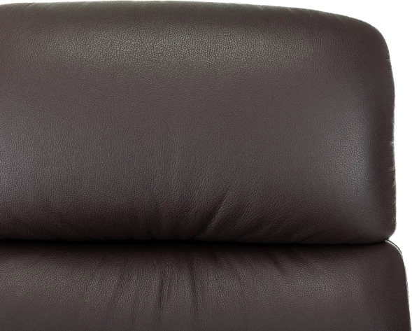 Кресло руководителя Бюрократ _Vega коричневый кожа с подголов. крестов. алюминий