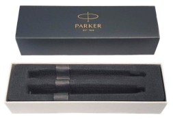 Набор ручек Parker IM Core FK221 (CW2093216) Black GT M сталь нержавеющая подар.кор. ручка перьевая, ручка шариковая