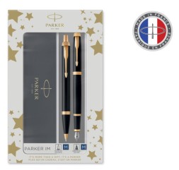 Набор ручек Parker IM Core FK221 (CW2093216) Black GT M сталь нержавеющая подар.кор. ручка перьевая, ручка шариковая