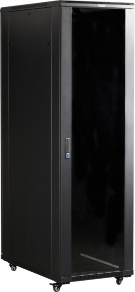 Шкаф коммутационный Lanmaster Business (TWT-CBB-32U-6X8-P1) напольный 32U 600x800мм пер.дв.перфор. задн.дв.перфор.2-хст. 2 бок.пан. 800кг черный IP20