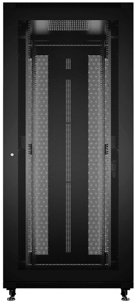 Шкаф серверный Cabeus (ND-05C-47U80/100-BK) напольный 47U 800x1000мм пер.дв.перфор. задн.дв.перфор. 800кг черный 900мм 136кг 220град. 2277мм IP20 сталь