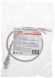 Патч-корд Rexant 02-0290-05 U/UTP RJ-45 вил.-вилка RJ-45 кат.6 0.5м серый LSZH