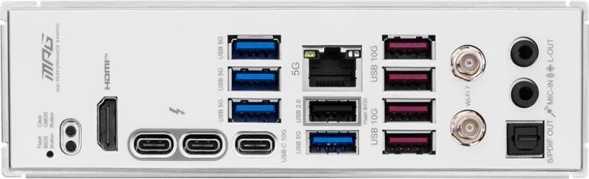 Материнская плата MSI MPG Z890 EDGE TI WIFI Soc-1851 Intel Z890 4xDDR5 ATX AC`97 8ch(7.1) 5Gigabit RAID+HDMI