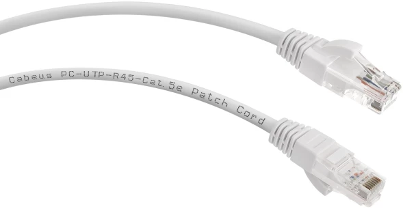 Патч-корд Cabeus PC-UTP-RJ45-CAT.5E-1.5M-WH U/UTP RJ-45 вил.-вилка RJ-45 кат.5E 1.5м белый ПВХ