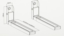 Кронштейн для СВЧ Ultramounts UM888S серебристый макс.30кг настенный фиксированный