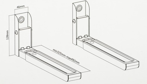 Кронштейн для СВЧ Ultramounts UM888S серебристый макс.30кг настенный фиксированный