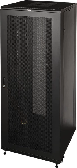 Шкаф серверный Lanmaster (TWT-CBB-42U-8X10-P1) напольный 42U 800x1000мм пер.дв.перфор. задн.дв.перфор.2-хст. 2 бок.пан. 800кг черный