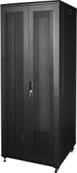 Шкаф серверный Lanmaster (TWT-CBB-42U-8X10-P1) напольный 42U 800x1000мм пер.дв.перфор. задн.дв.перфор.2-хст. 2 бок.пан. 800кг черный