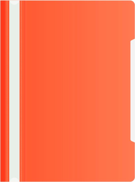 Папка-скоросшиватель Бюрократ -PS20RED A4 прозрач.верх.лист пластик красный 0.12/0.16