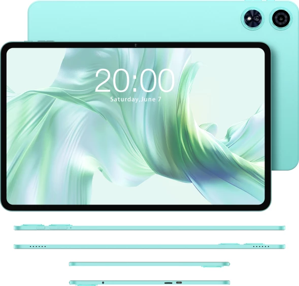 Планшет Teclast Odea A12 T606 (2.2) 8C RAM4Gb ROM128Gb 12&amp;quot; IPS 2000x1200 Android 14 бирюзовый 13Mpix 8Mpix BT WiFi microSD 1Tb 8000mAh 20hr